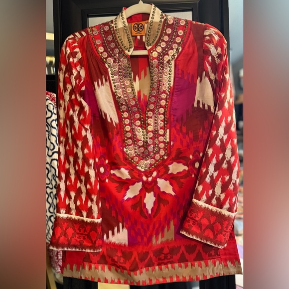 Tory Burch Iveta Silk Tunic - Picture 8 of 9